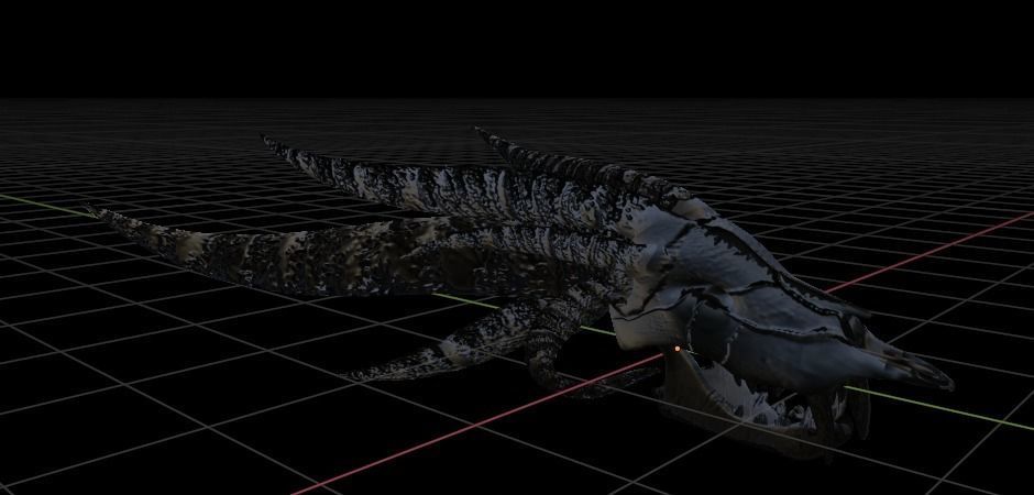 DEMON SKULL Low-poly 3D model_4