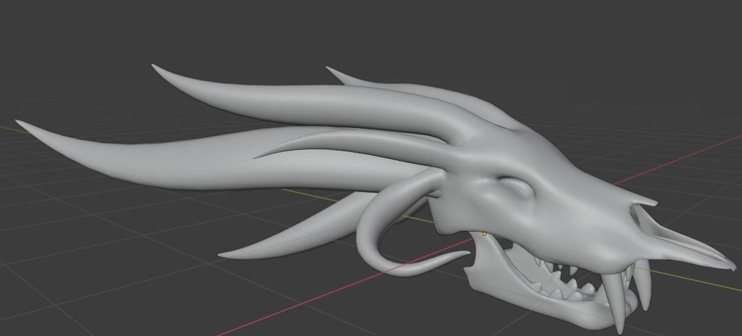 DEMON SKULL Low-poly 3D model_10