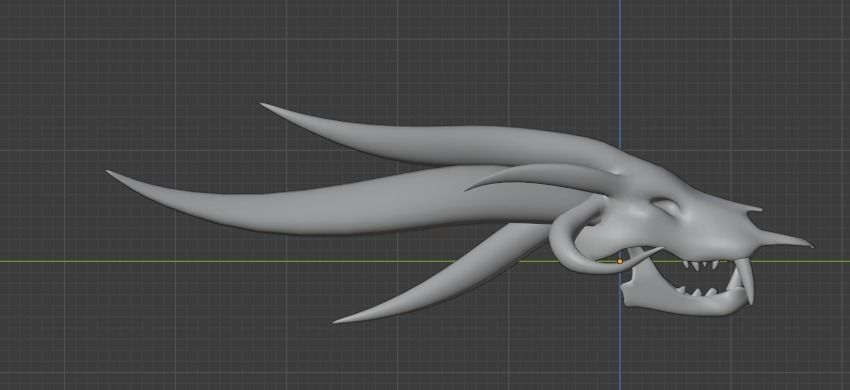 DEMON SKULL Low-poly 3D model_13