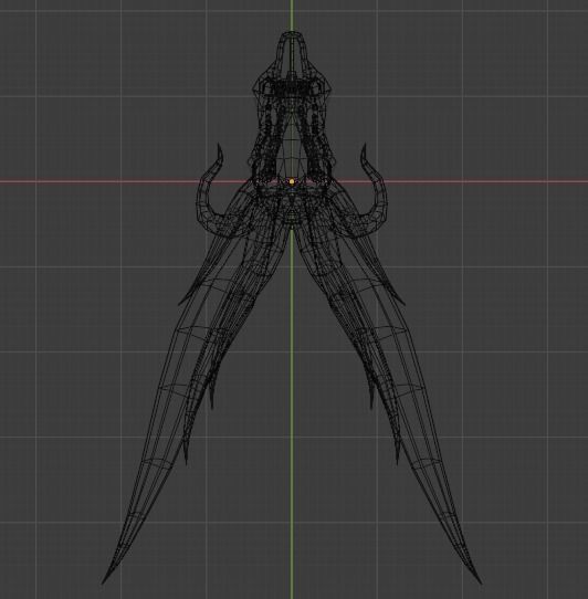 DEMON SKULL Low-poly 3D model_16