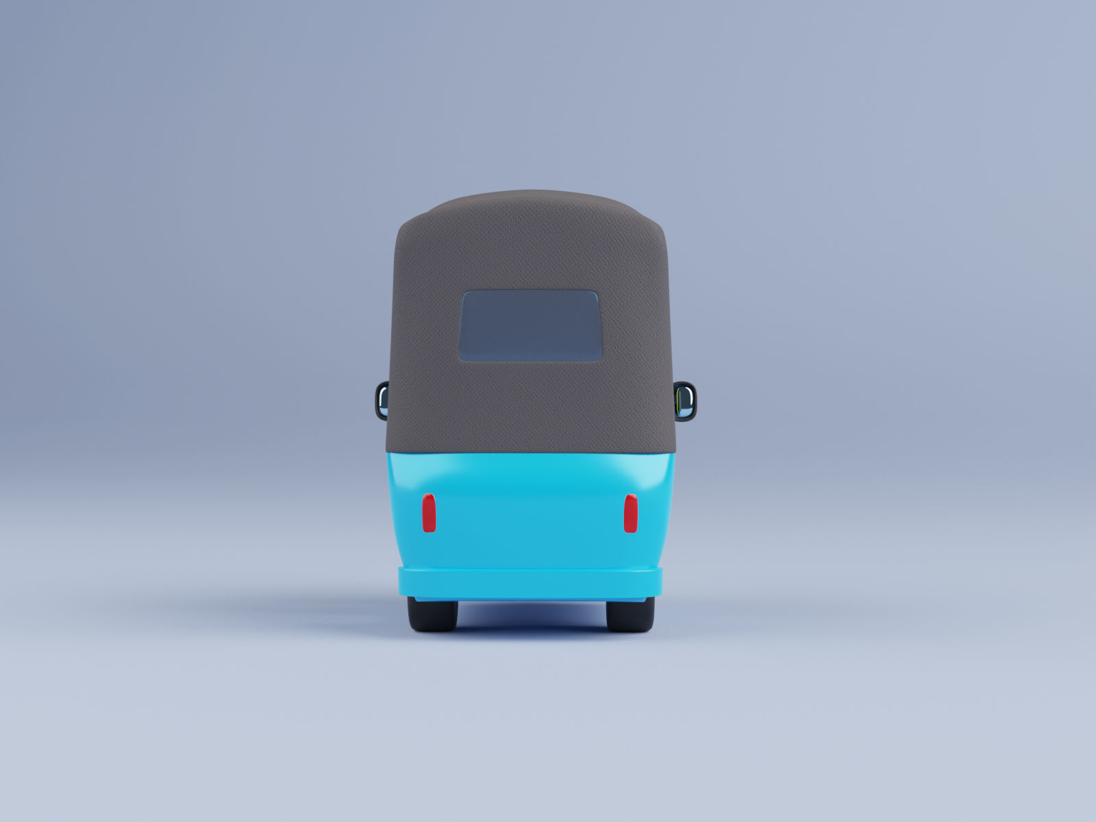 Stylized Cartoon Rickshaw TukTuk -Fully rigged  3D model_6