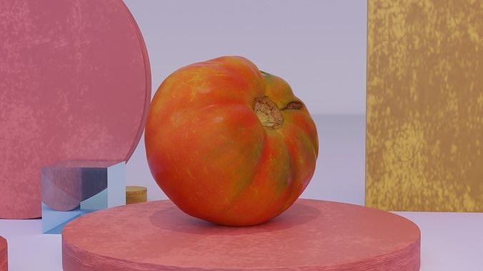 Tomato 06 high-poly 3D model 3