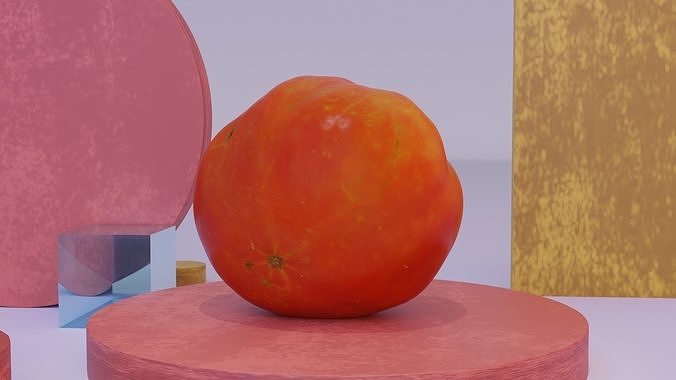 Tomato 06 high-poly 3D model 6