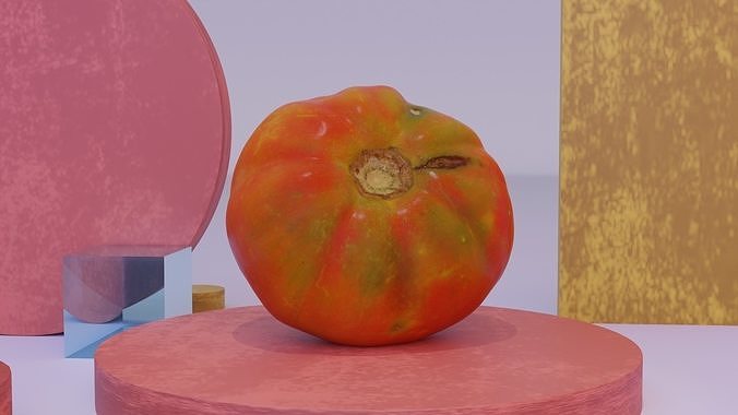 Tomato 06 high-poly 3D model 2