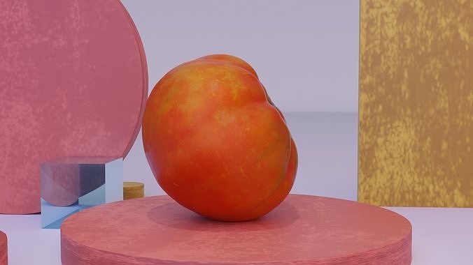 Tomato 06 high-poly 3D model 4