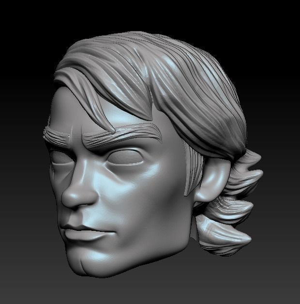 Anakin Short hair  Skywalker clonewars 3D print model_5