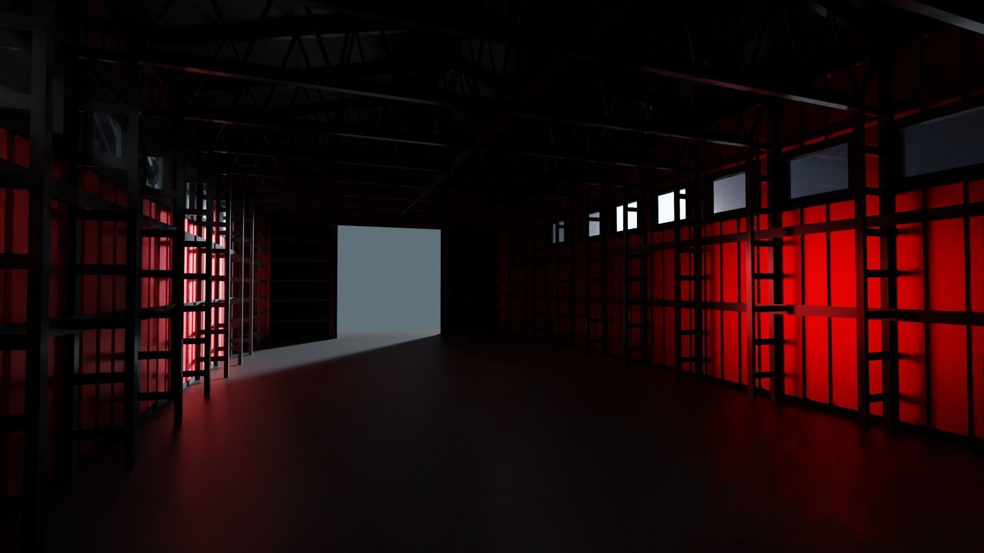 Warehouse hangar 3D model_2