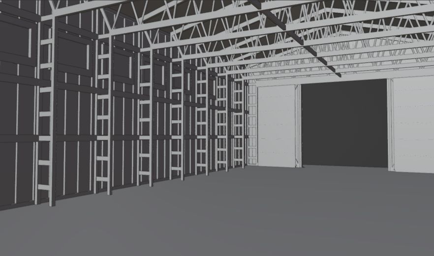 Warehouse hangar 3D model_16