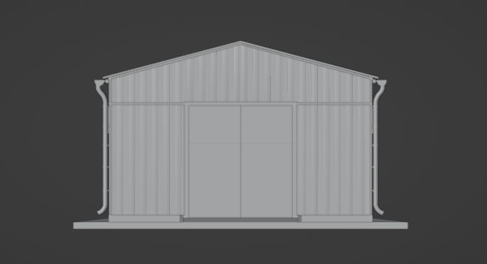 Warehouse hangar 3D model_12