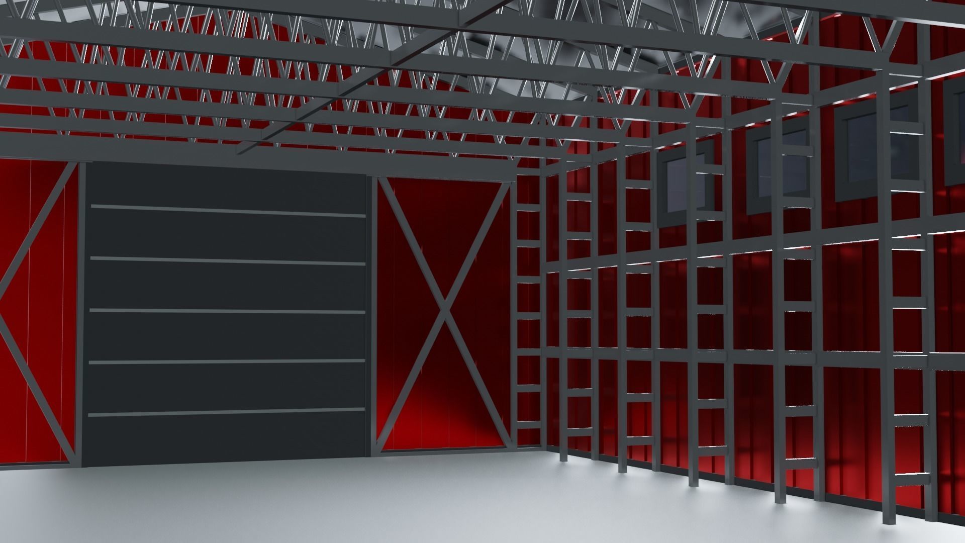 Warehouse hangar 3D model_5