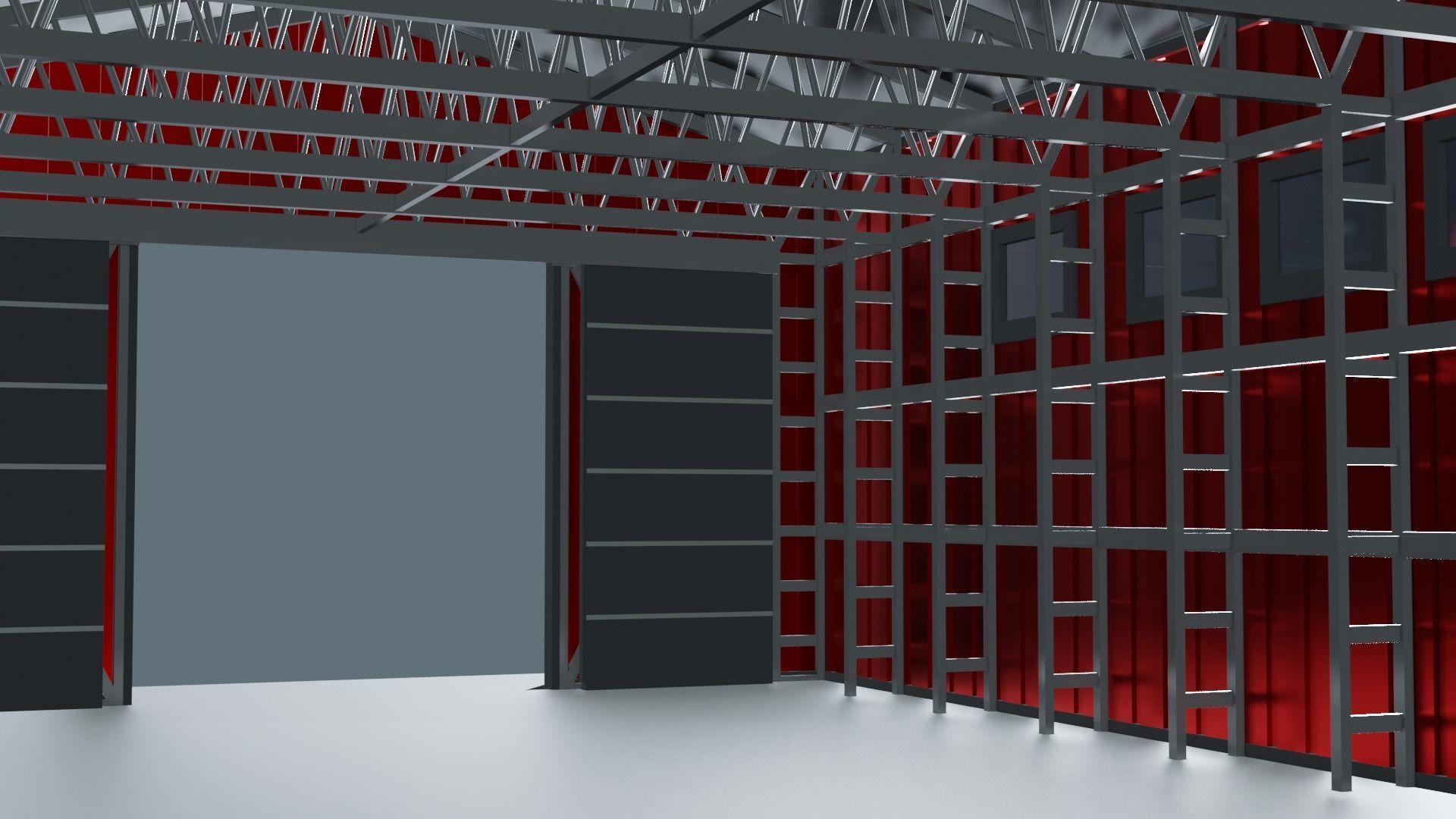 Warehouse hangar 3D model_6