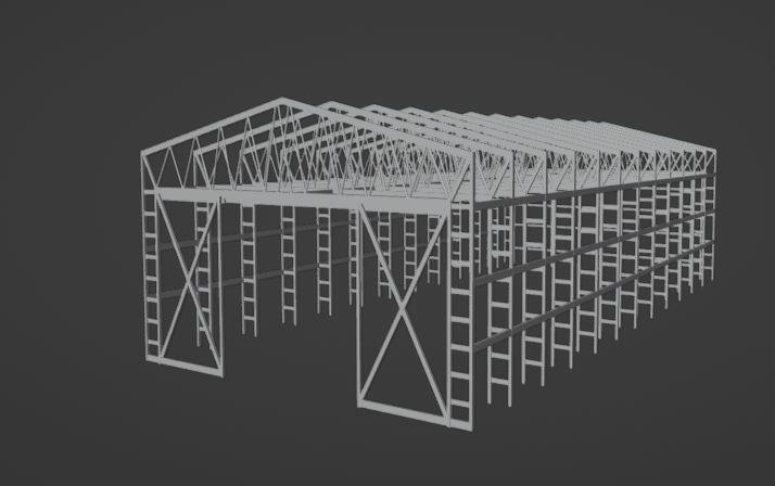 Warehouse hangar 3D model_17