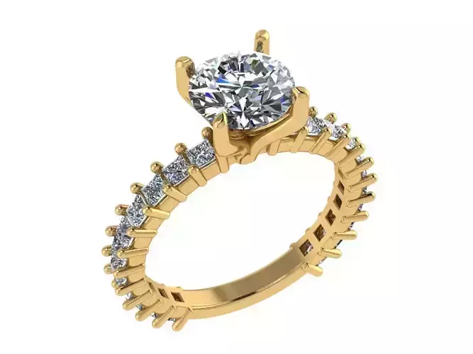 Ring457 diamond engagement ring gold