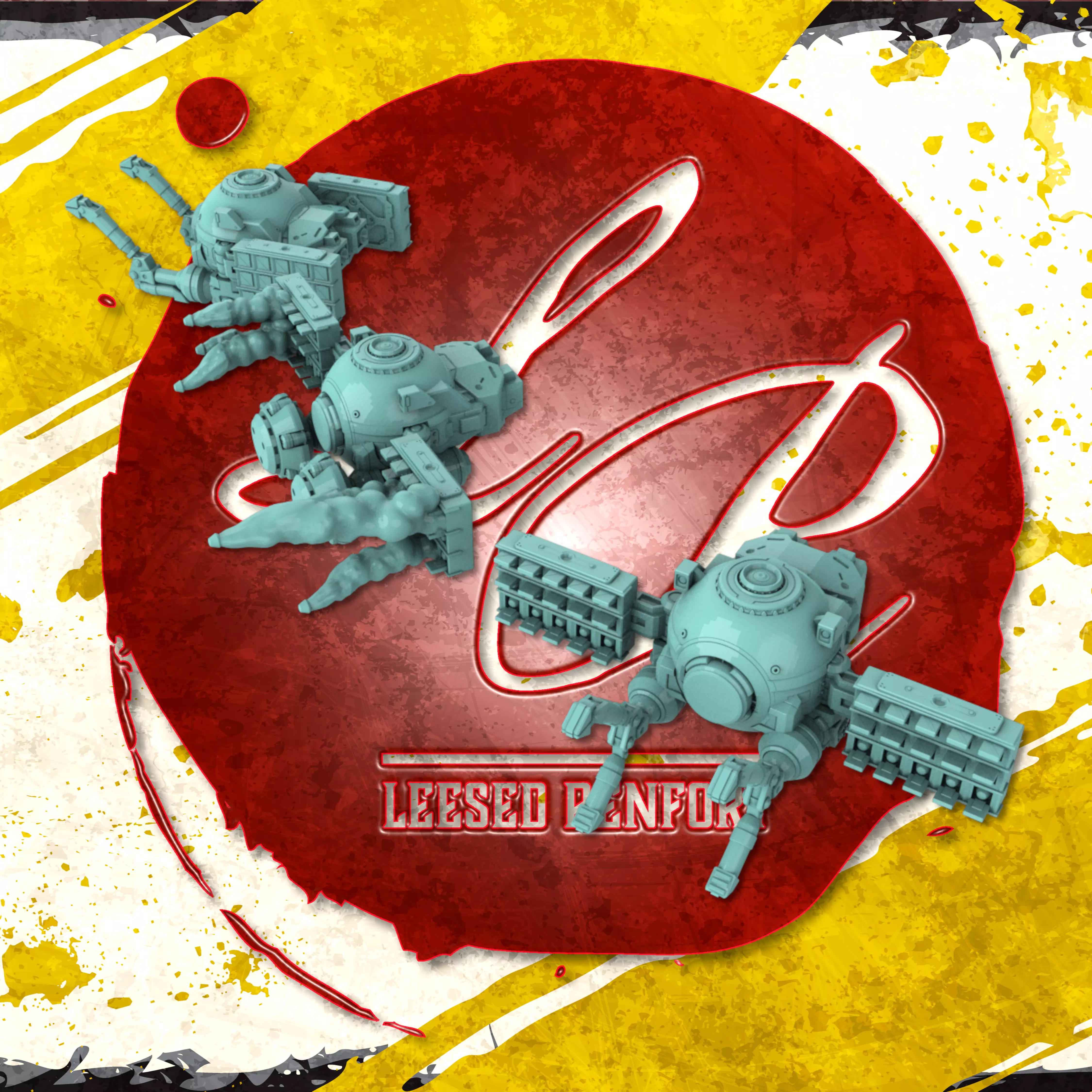 Federation Enclave Missile Drone Set 3D print model_0