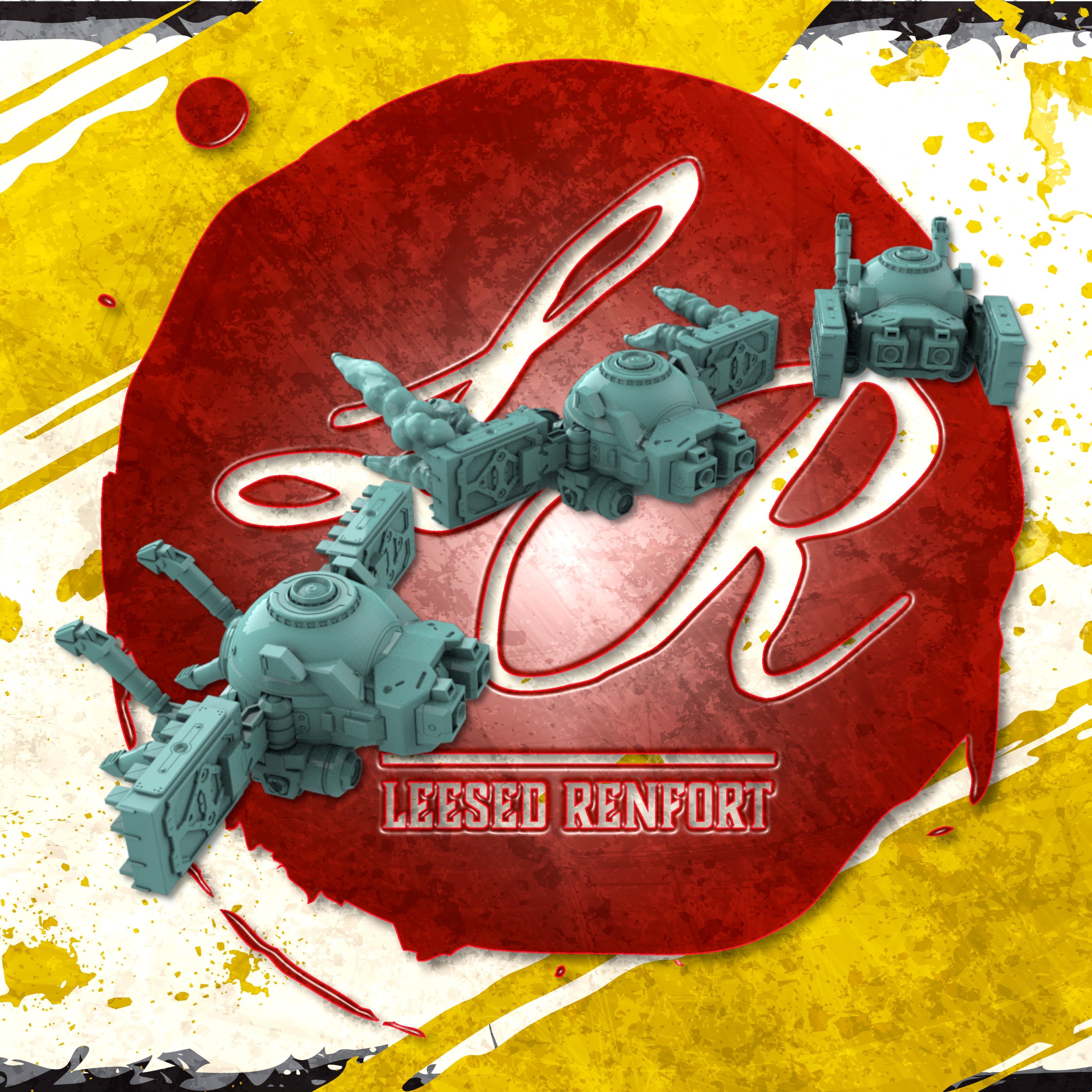 Federation Enclave Missile Drone Set 3D print model_5