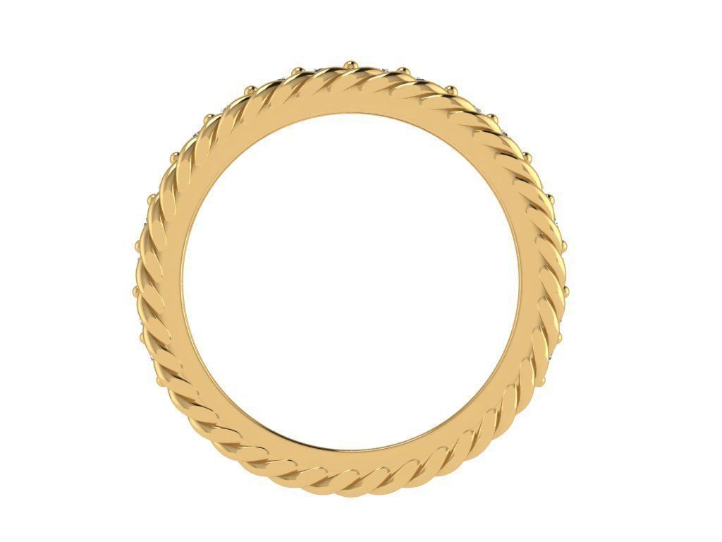 Ring459 gold ring with diamonds 3D print model_2
