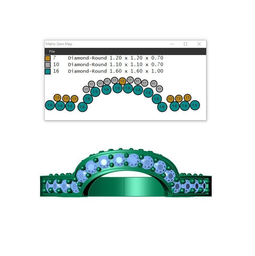 Ring460 gold wedding ring with diamonds 3D print model_6