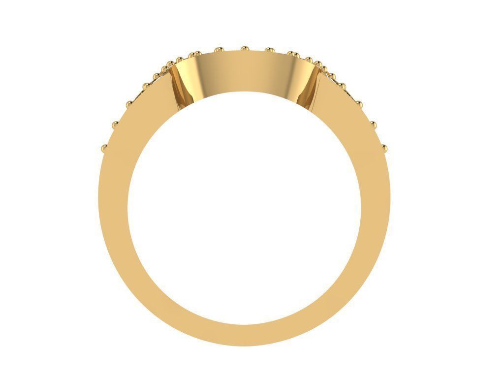 Ring460 gold wedding ring with diamonds 3D print model_2