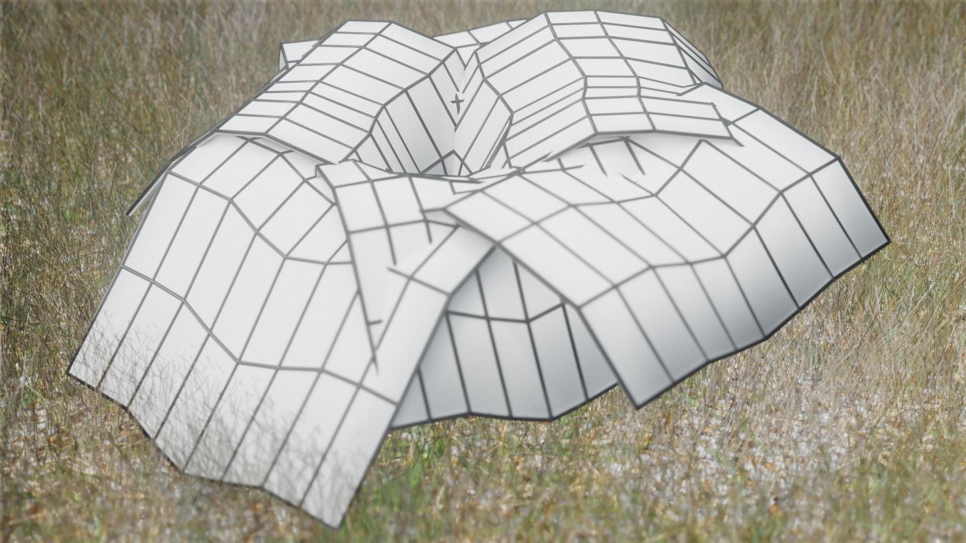 Small Fern Rigged Low-poly 3D model_7