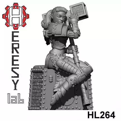 Heresylab HL264 - Sci Fi Female Iron Lady Guard Pin-Up