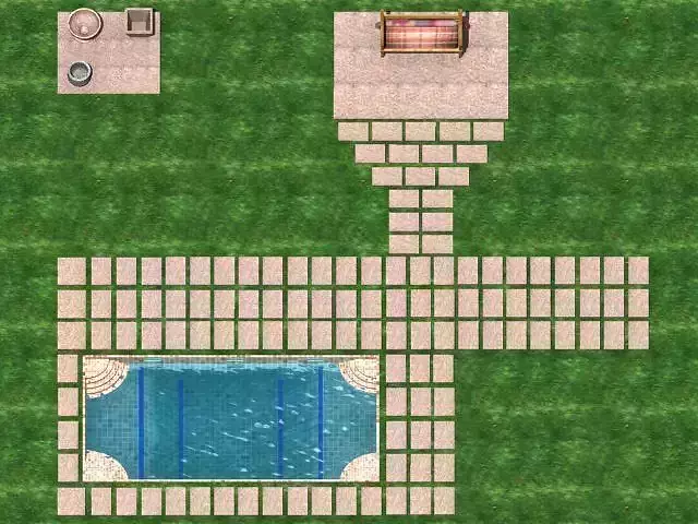 Grass Patio Swimming Pool