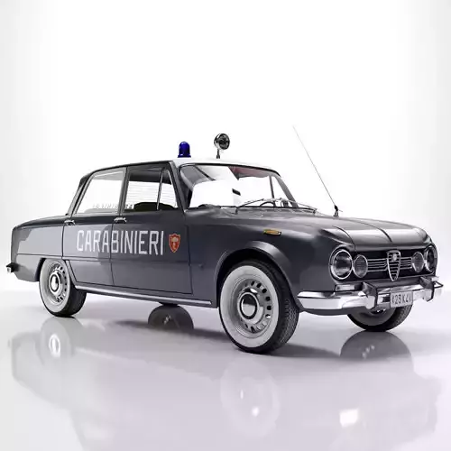 Alfa Romeo Giulia Nuova Super 1600 Carabinieri 1967 3D model