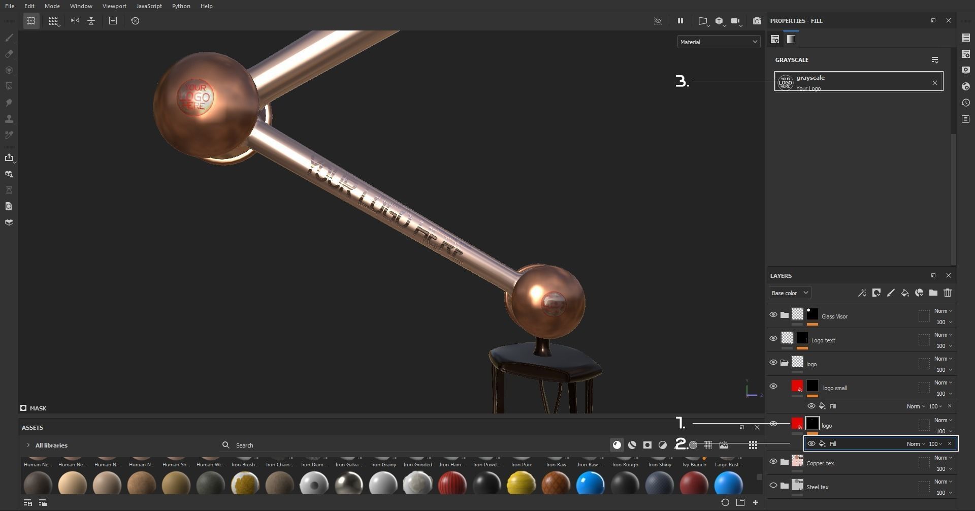 Robotic Arm Rigged 3D model 3D model_5