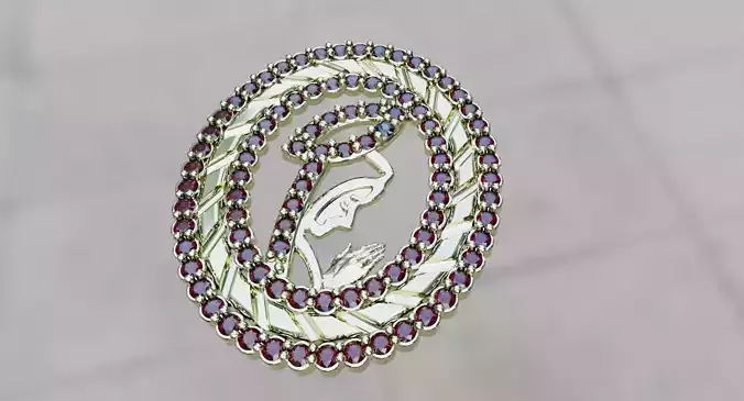 praying virgin pendant