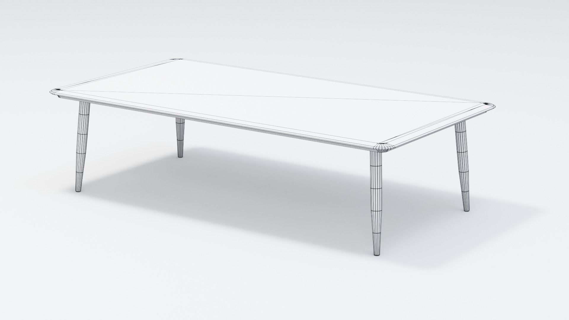 Cherry Coffee Table Low-poly 3D model_7