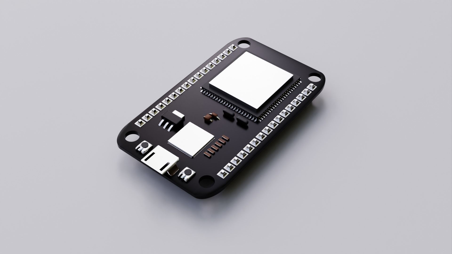 ESP32 chip 3D model_2