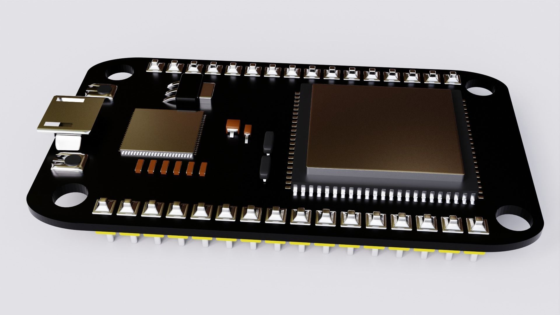 ESP32 chip 3D model_3
