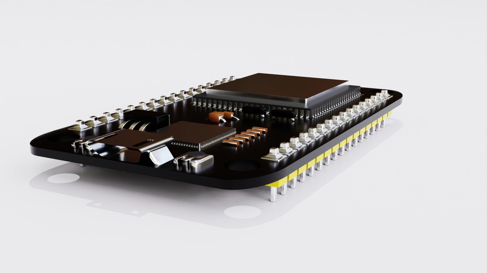 ESP32 chip 3D model_4