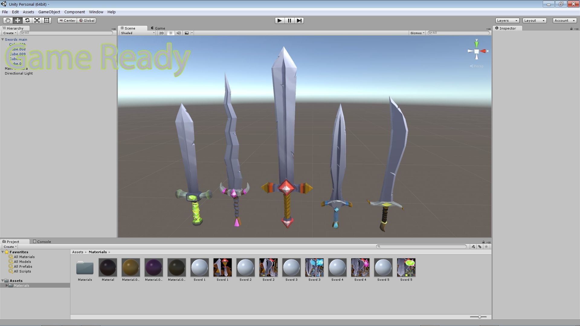 Game ready Swords mini pack Low-poly 3D model_12