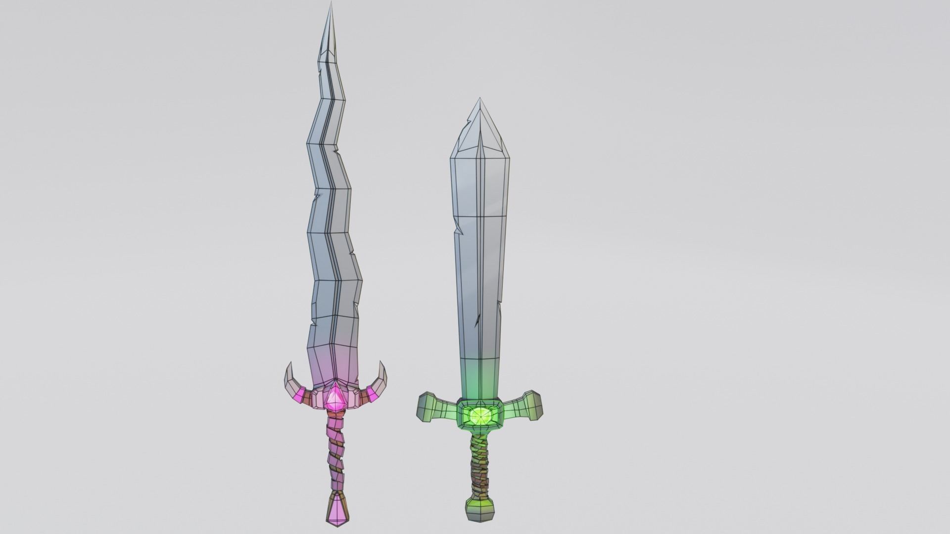 Game ready Swords mini pack Low-poly 3D model_7