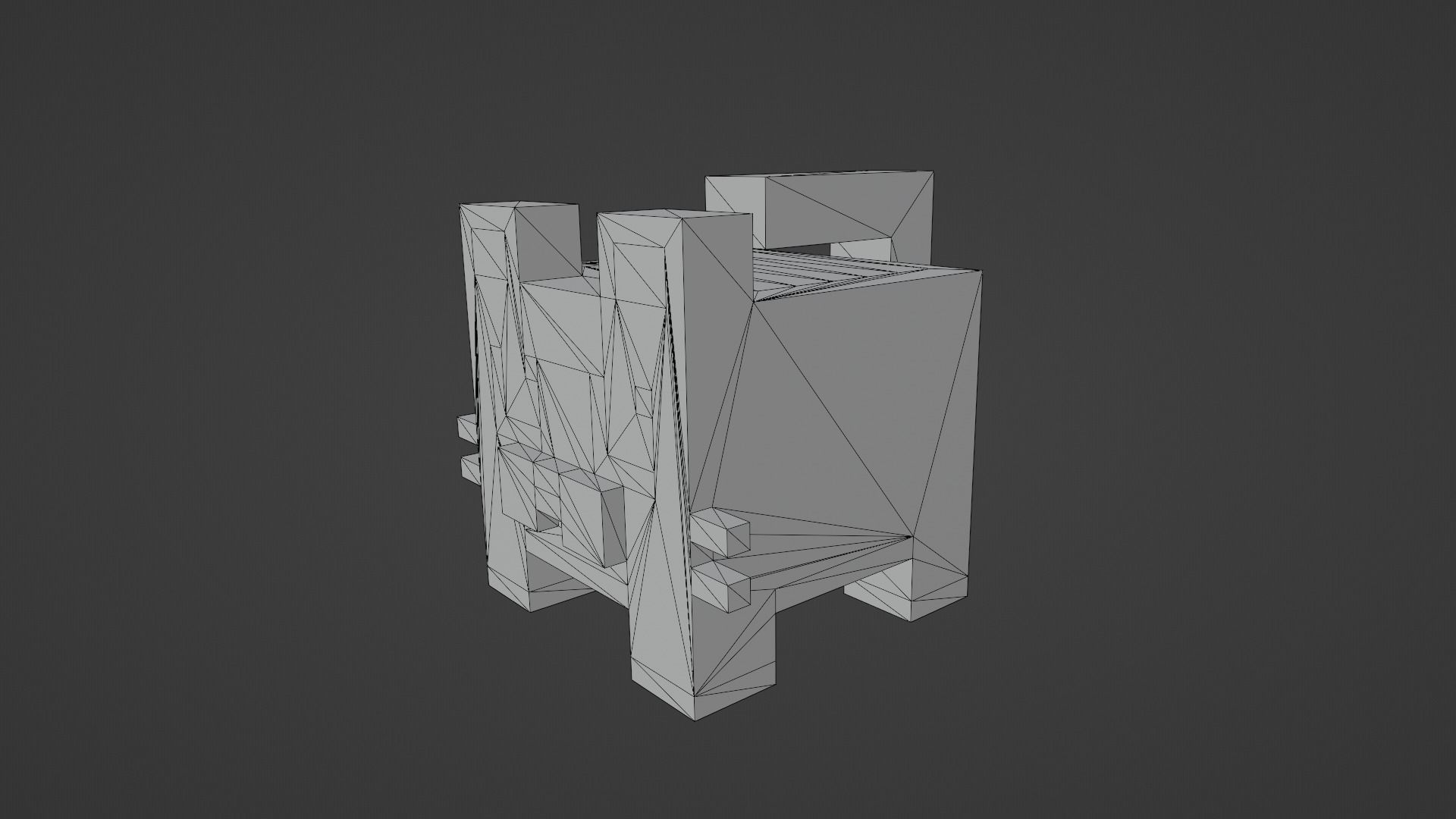 Voxel Black Cat Low-poly 3D model_19