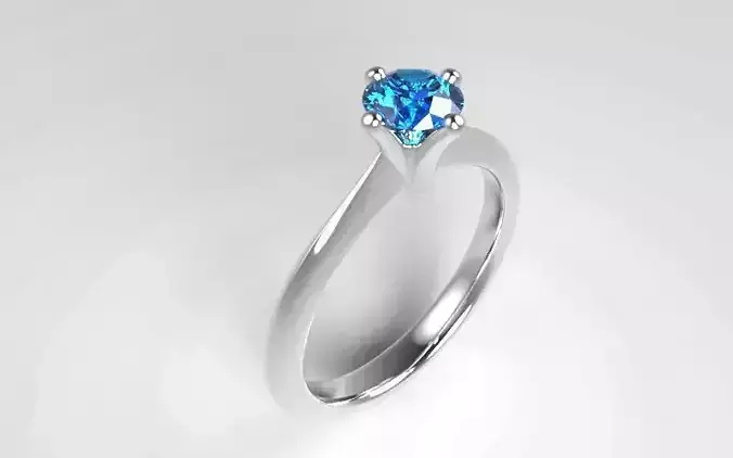 0 45 carat solitaire ring 3D print model