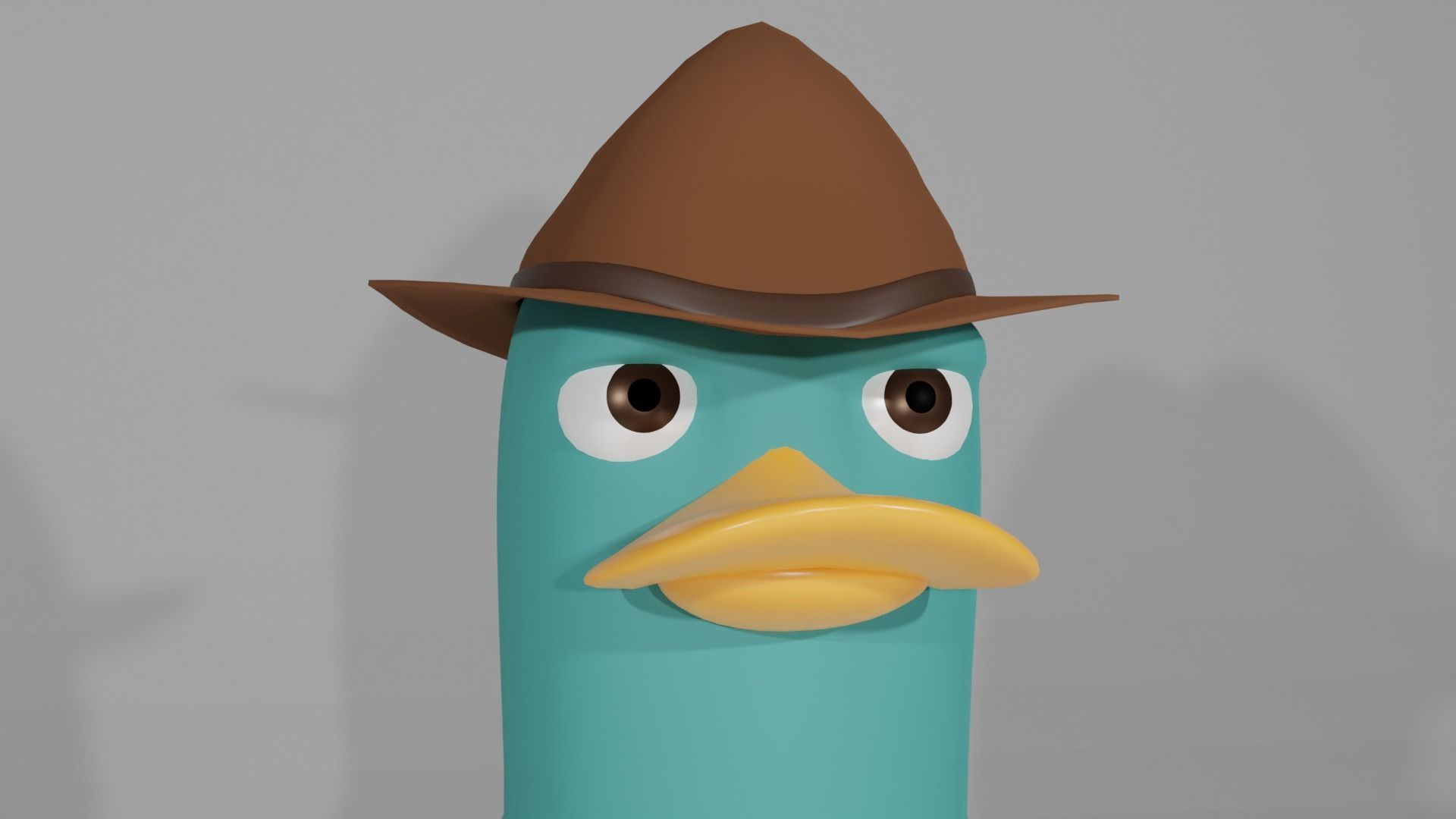Perry The Platypus Low-poly 3D model_2