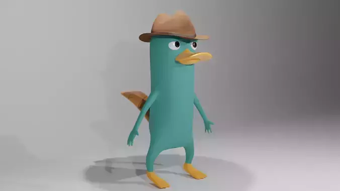 Perry The Platypus Low-poly 3D model