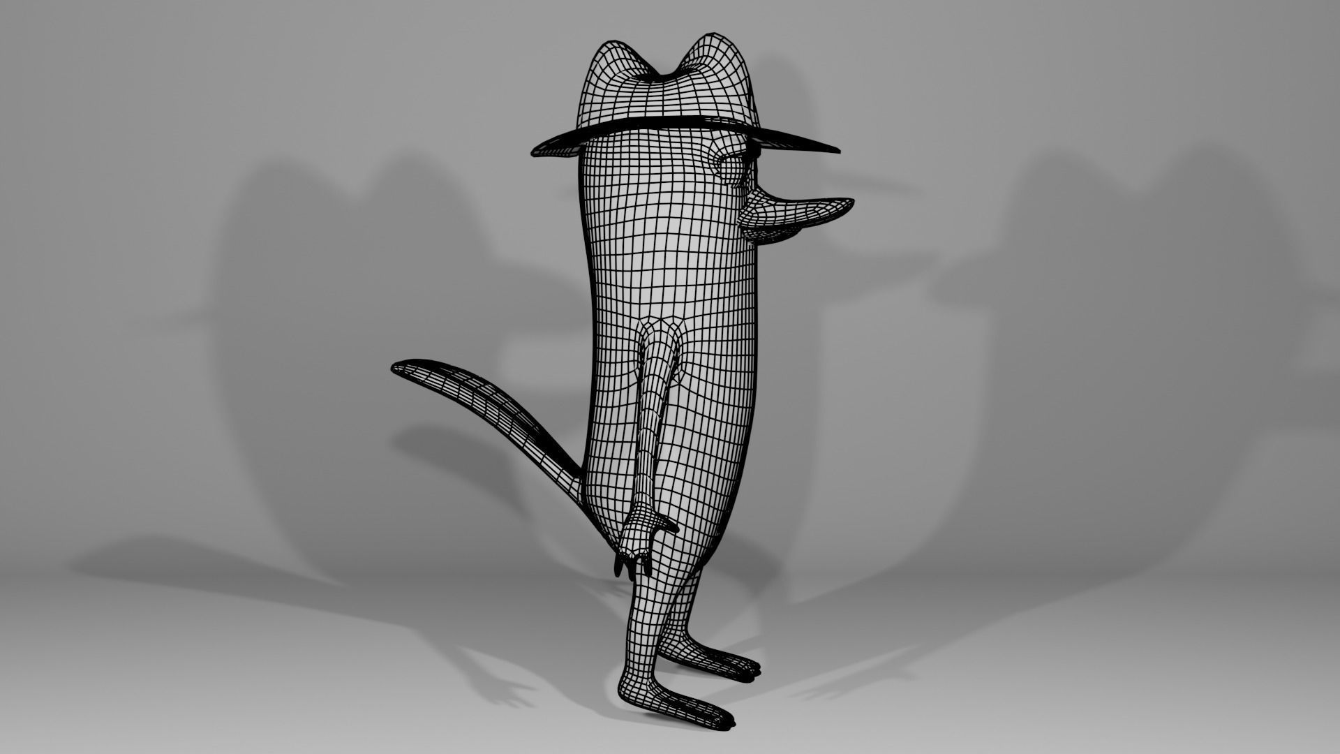Perry The Platypus Low-poly 3D model_12