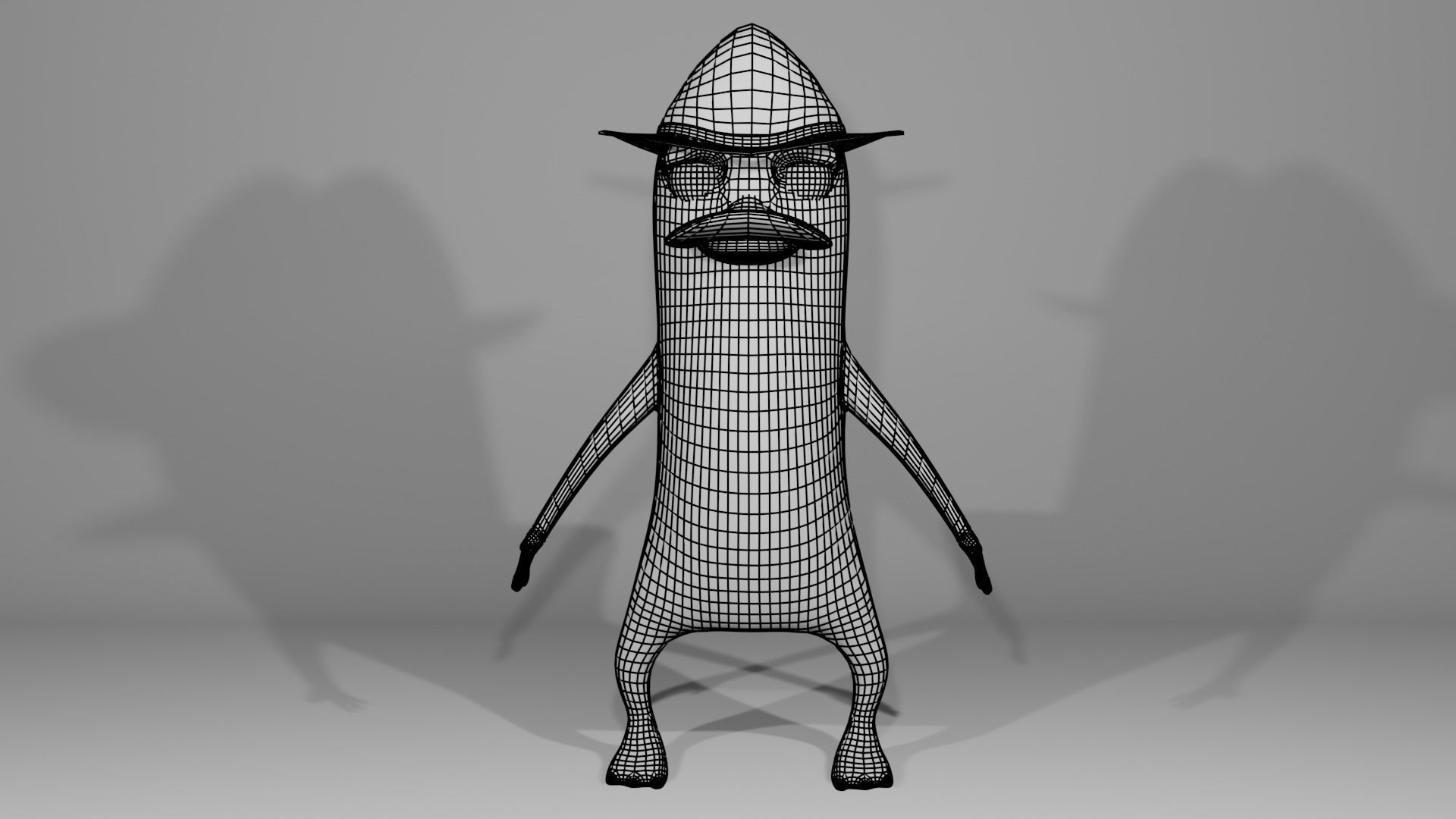Perry The Platypus Low-poly 3D model_11
