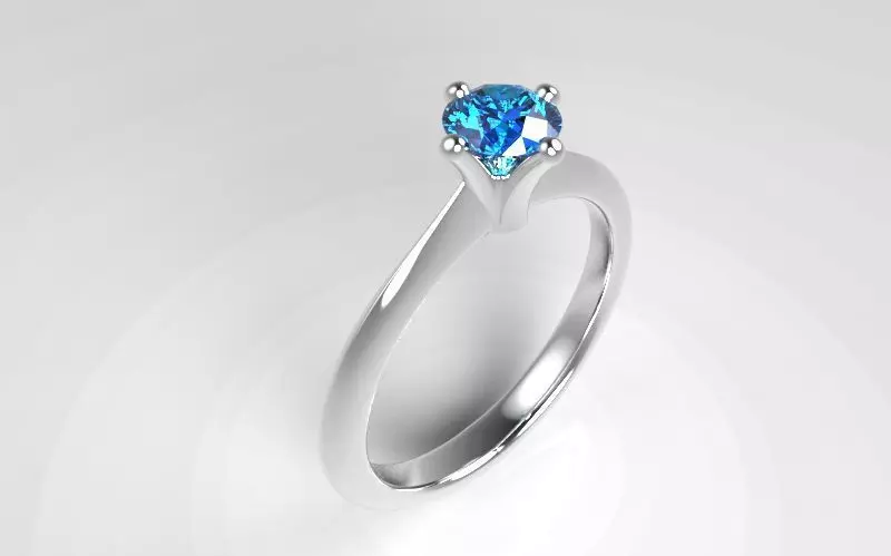 0 40 carat solitaire ring 3D print model