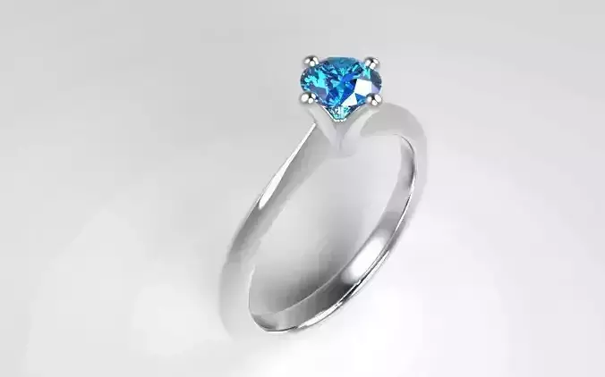 0 40 carat solitaire ring 3D print model