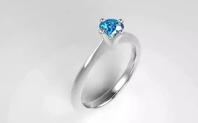 0 35 carat solitaire ring 3D print model