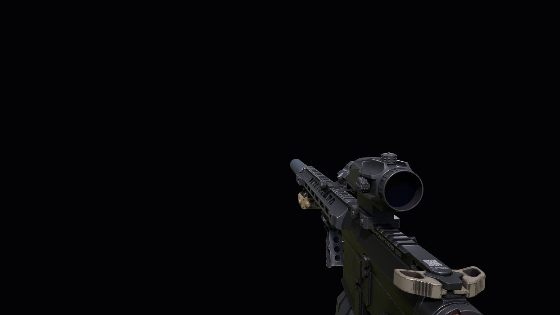 Custom Colt M4A1 assault rifle Low-poly 3D model_21
