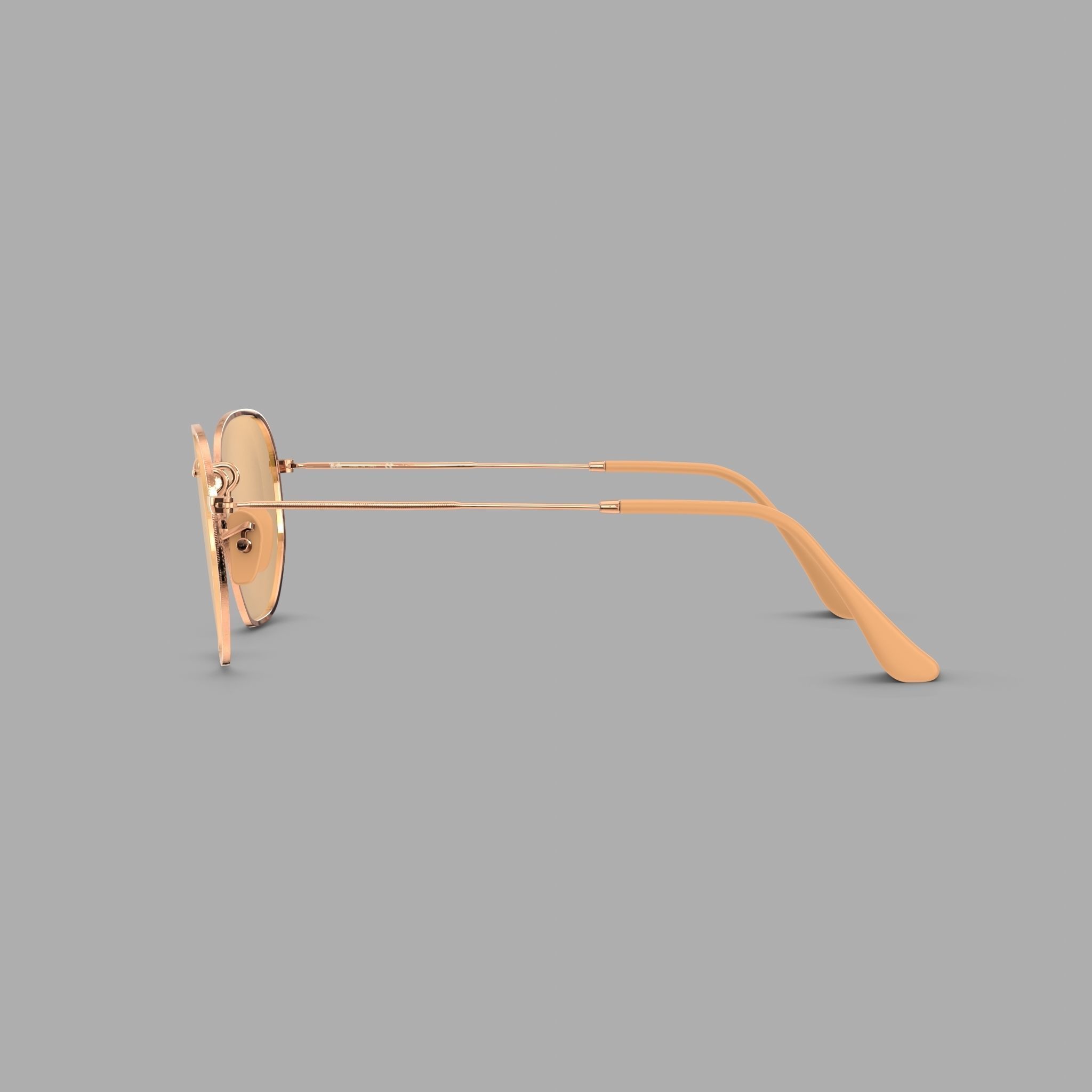 Ray-Ban Hexagonal Washed Evolve - RB3548N 91310Z Sunglasses Low-poly 3D model_3