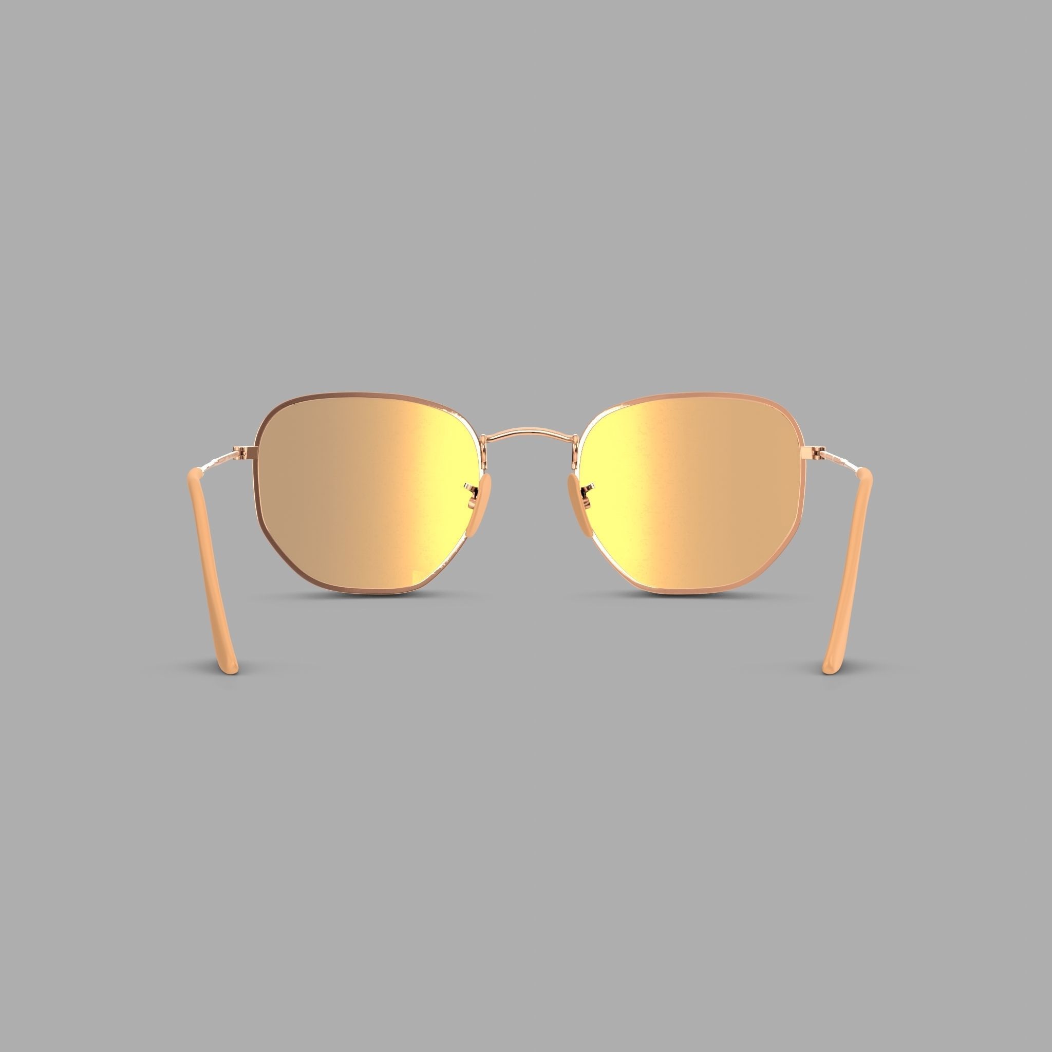 Ray-Ban Hexagonal Washed Evolve - RB3548N 91310Z Sunglasses Low-poly 3D model_1