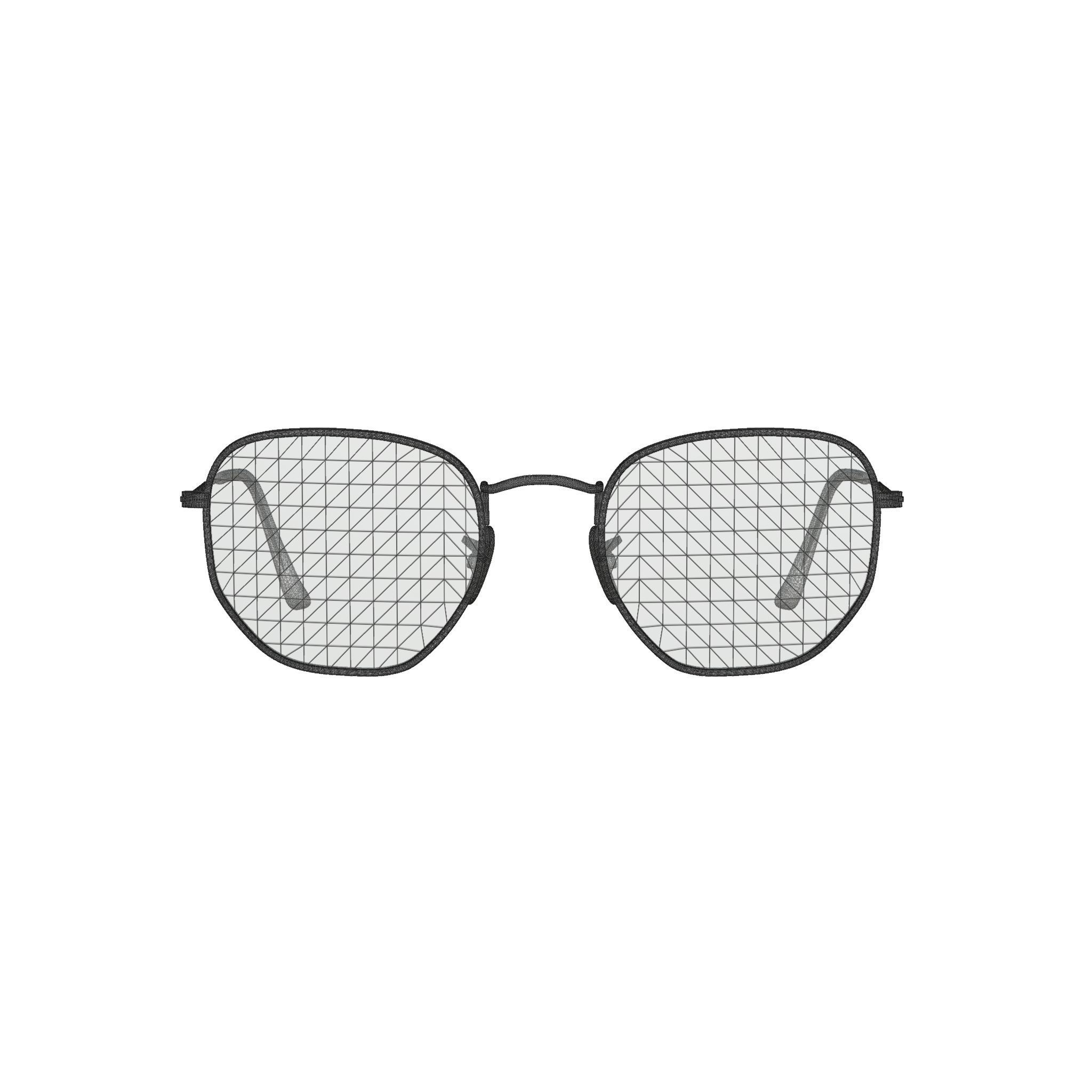 Ray-Ban Hexagonal Washed Evolve - RB3548N 91310Z Sunglasses Low-poly 3D model_7