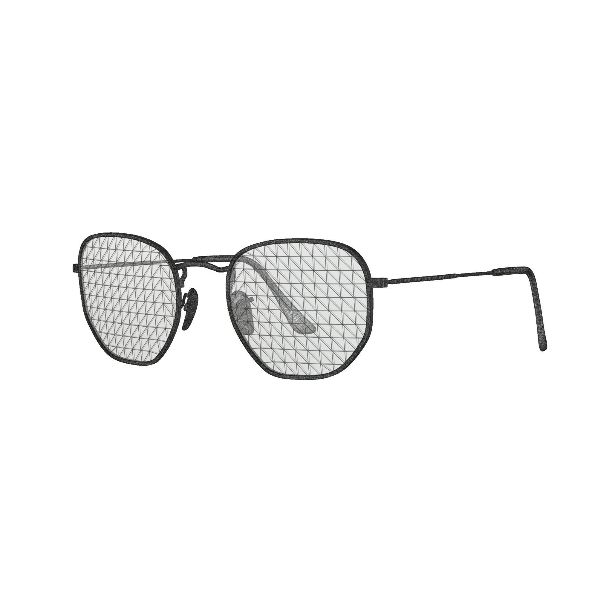 Ray-Ban Hexagonal Washed Evolve - RB3548N 91310Z Sunglasses Low-poly 3D model_5