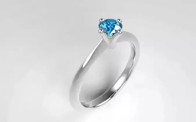 0 30 carat solitaire ring 3D print model
