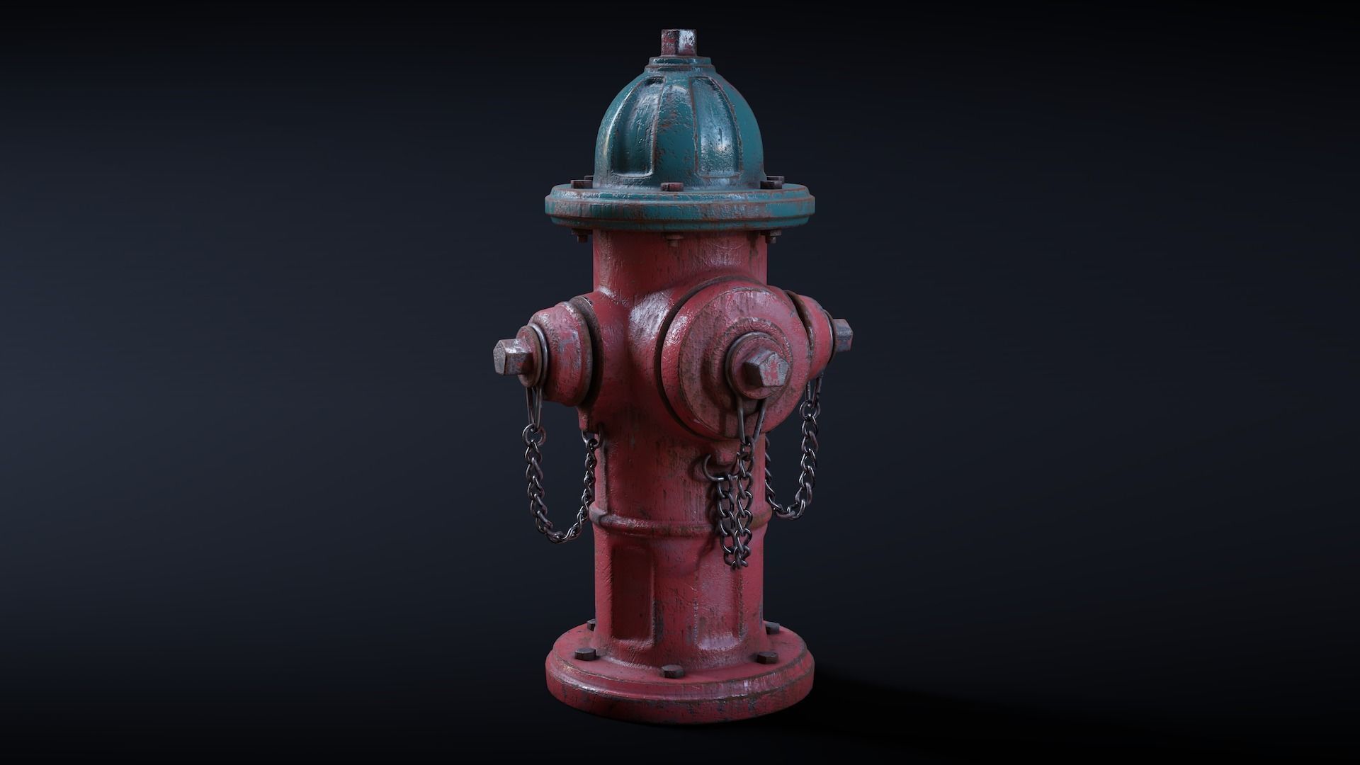 Fire Hydrant Low-poly 3D model_2